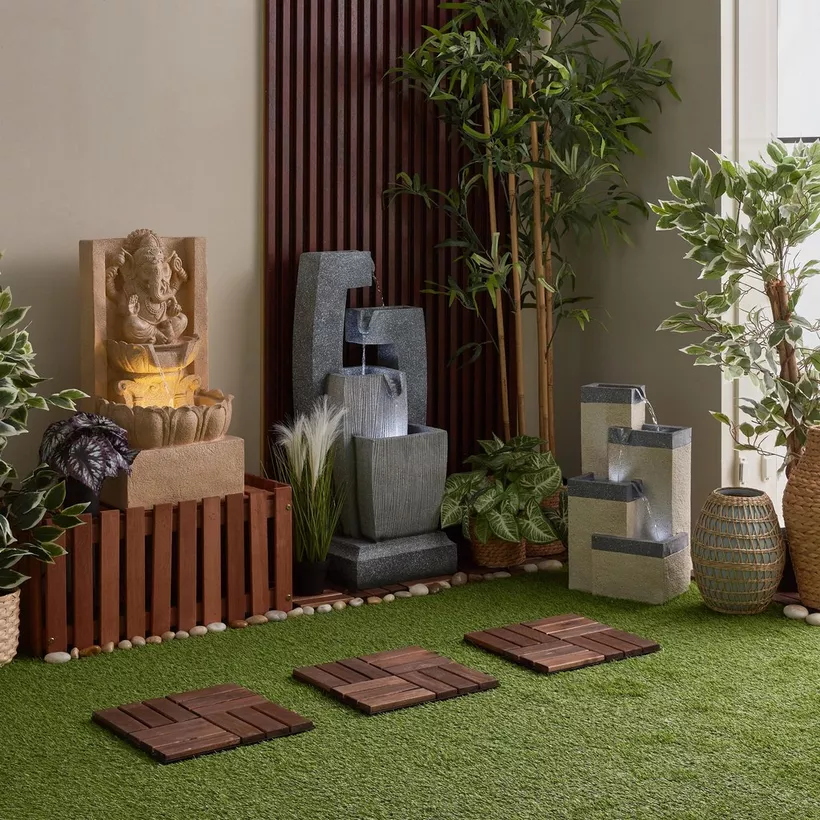 Divine Ganesha Outdoor Fountain with LED - 30x28x62.5 cm - Image 7