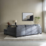 Urbandale 4-Seater Reversible Corner Fabric Sofa with Dropdown Cupholders and USB Port