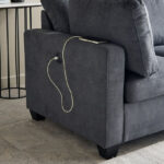 Urbandale 4-Seater Reversible Corner Fabric Sofa with Dropdown Cupholders and USB Port