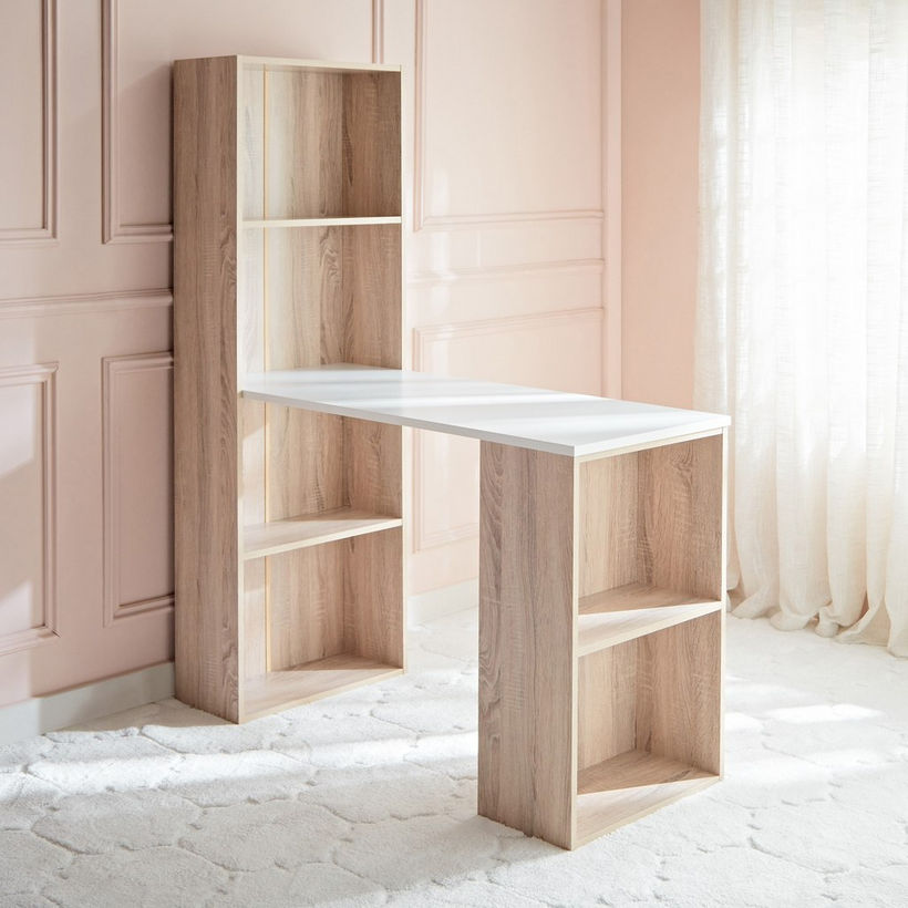 Oxford Tall Melamine Top Bookcase Study Desk - Image 3