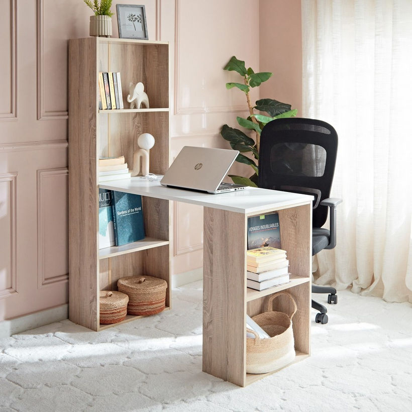 Oxford Tall Melamine Top Bookcase Study Desk - Image 7