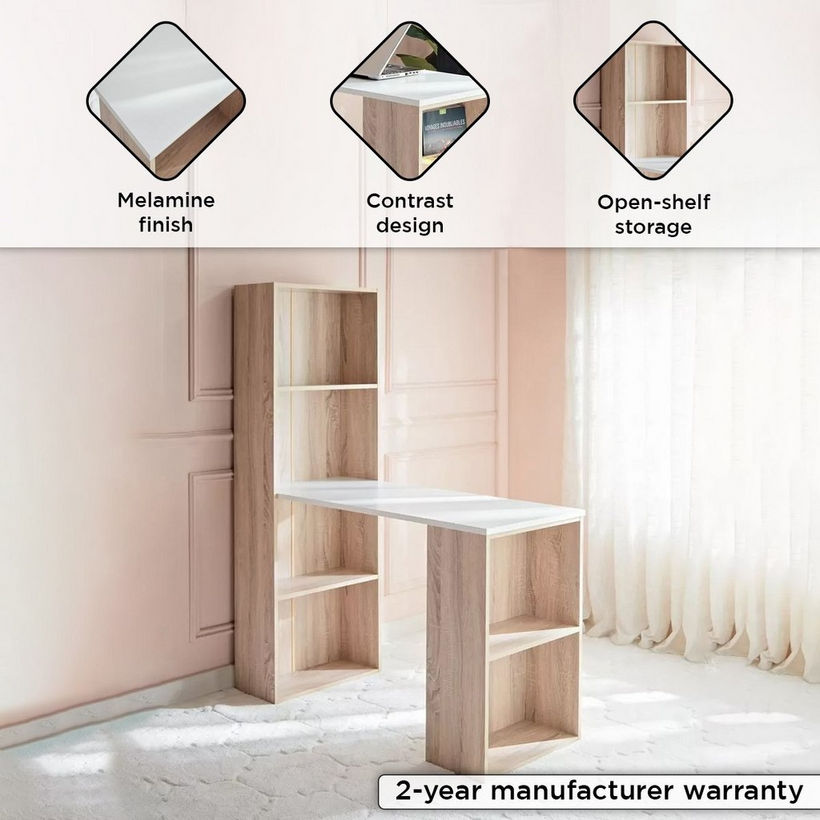Oxford Tall Melamine Top Bookcase Study Desk - Image 8