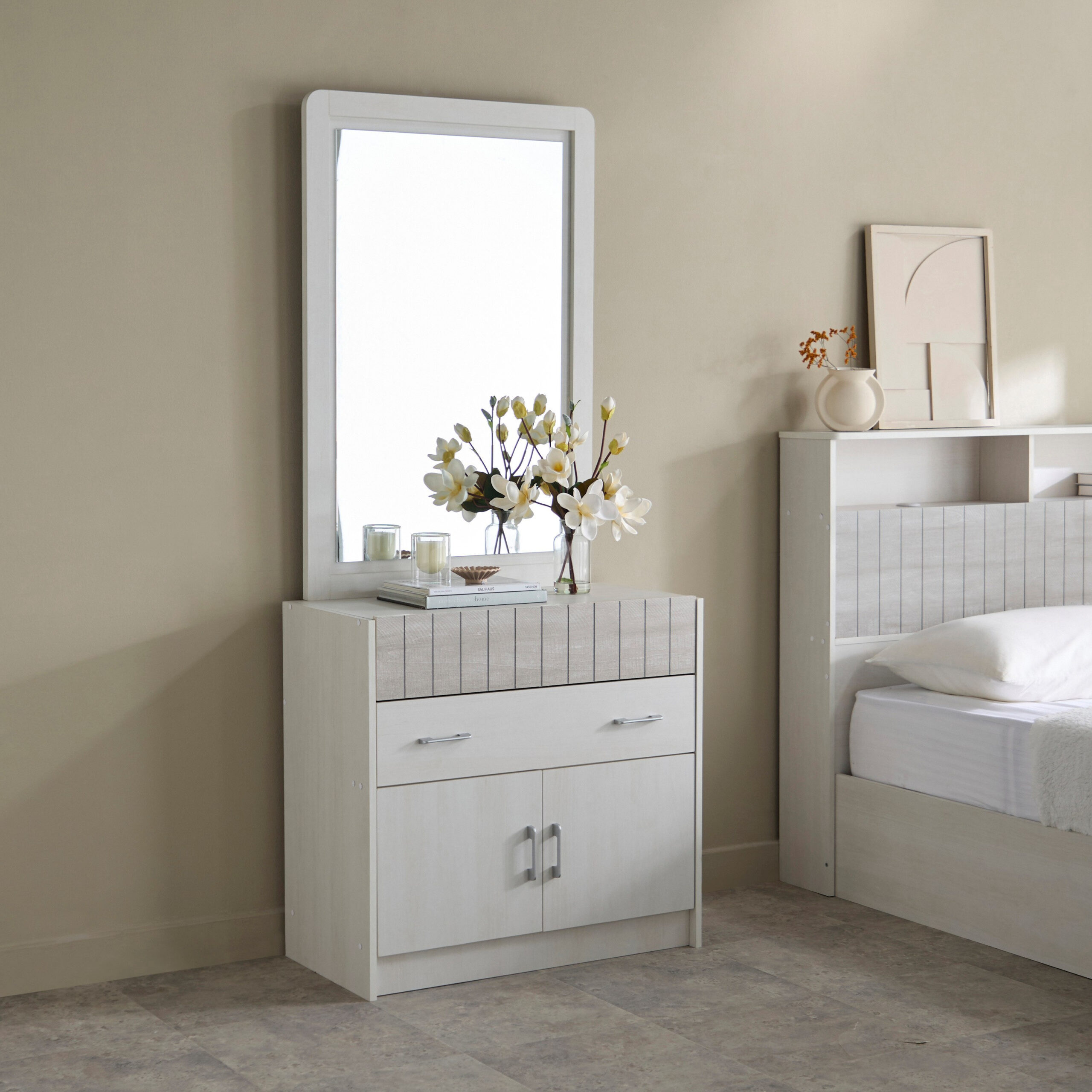 Movo Liverpool 2-Drawer 2-Door Young Dresser with Mirror