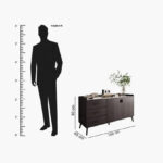 Marwell 2-Door 3-Drawer Sideboard with Sintered Stone Top