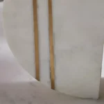 Liv Wooden and Marble Tripod Accent Decor - 28x10x30 cm