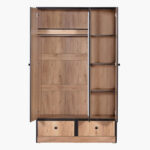 Crew 3-Door Wardrobe with 2 Drawers and Mirror