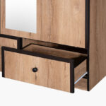 Crew 3-Door Wardrobe with 2 Drawers and Mirror