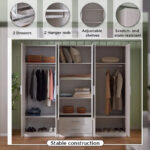 Fiesta 6-Door Wardrobe with 2 Drawers and 2 Mirrors