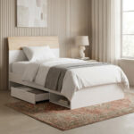 Milan Twin Bed with Drawers - 120x200 cm