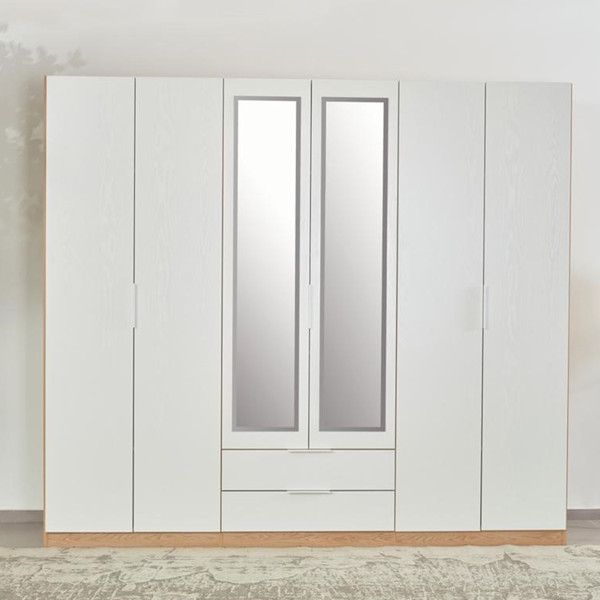 Milan 6-Door Wardrobe with 2 Drawers