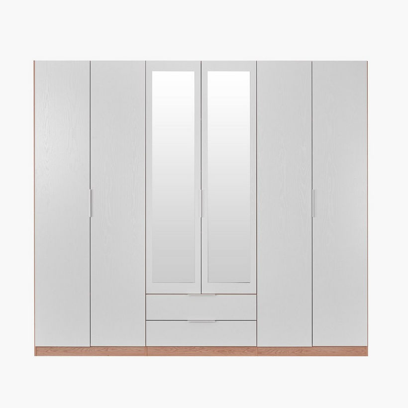 Milan 6-Door Wardrobe with 2 Drawers - Image 3