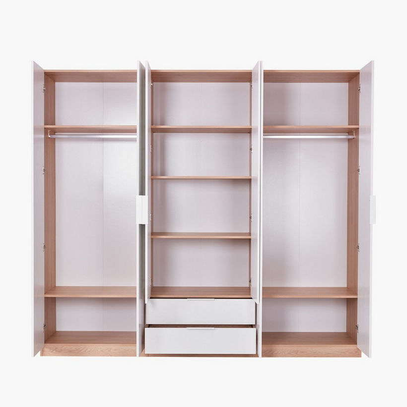 Milan 6-Door Wardrobe with 2 Drawers - Image 4