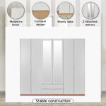 Milan 6-Door Wardrobe with 2 Drawers