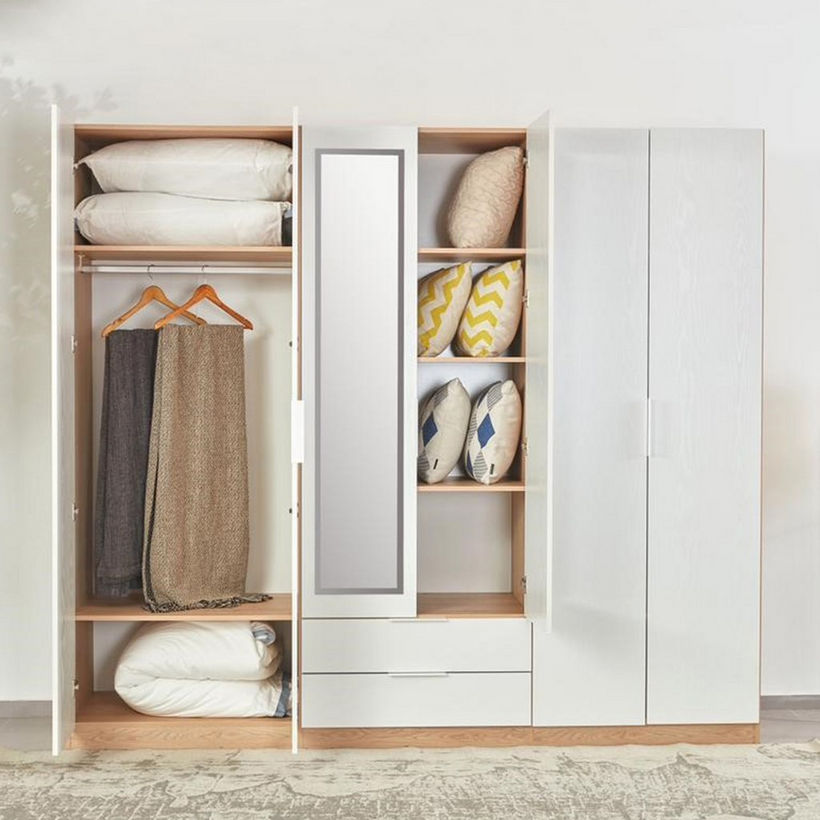 Milan 6-Door Wardrobe with 2 Drawers - Image 8
