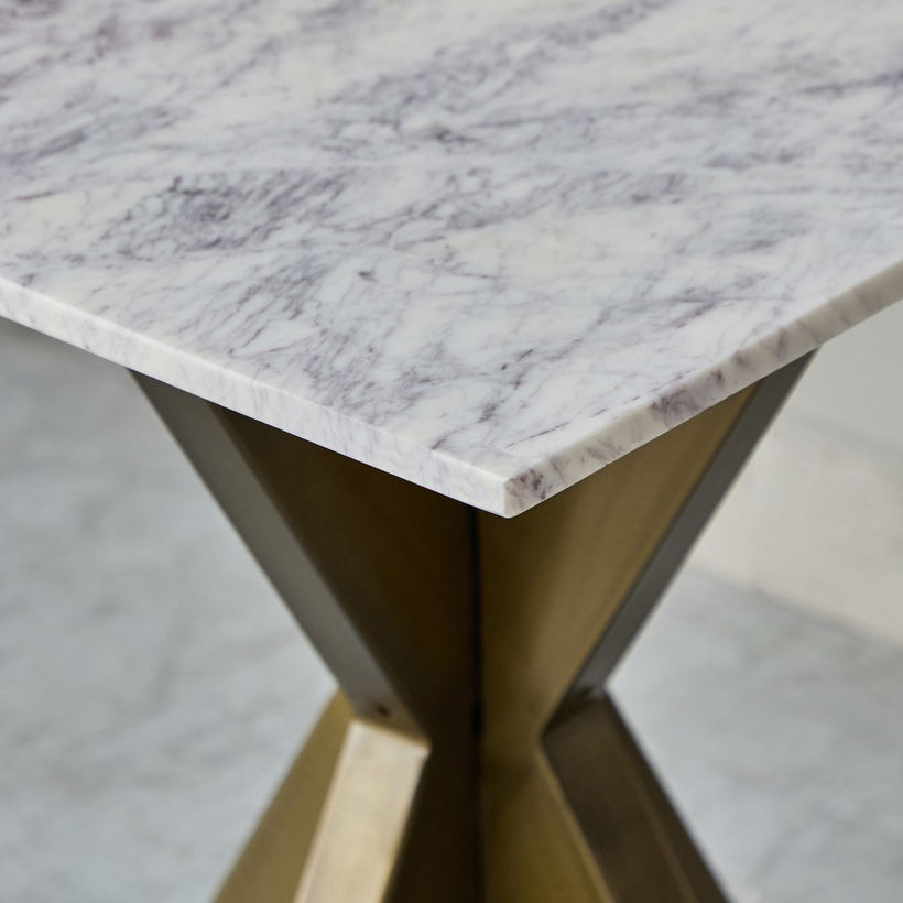 Portola Genuine Marble Top End Table - Image 9