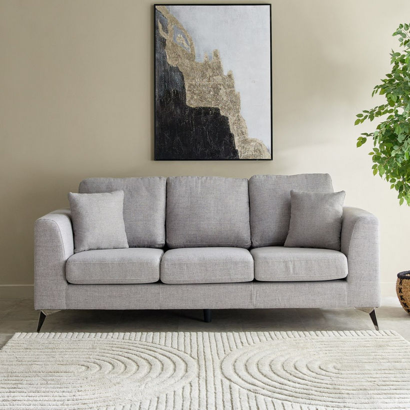 Flores 3-Seater Fabric Sofa - Image 3