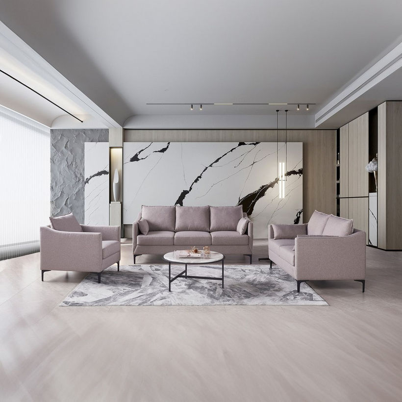 Odessa 3-Seater Fabric Sofa - Image 9