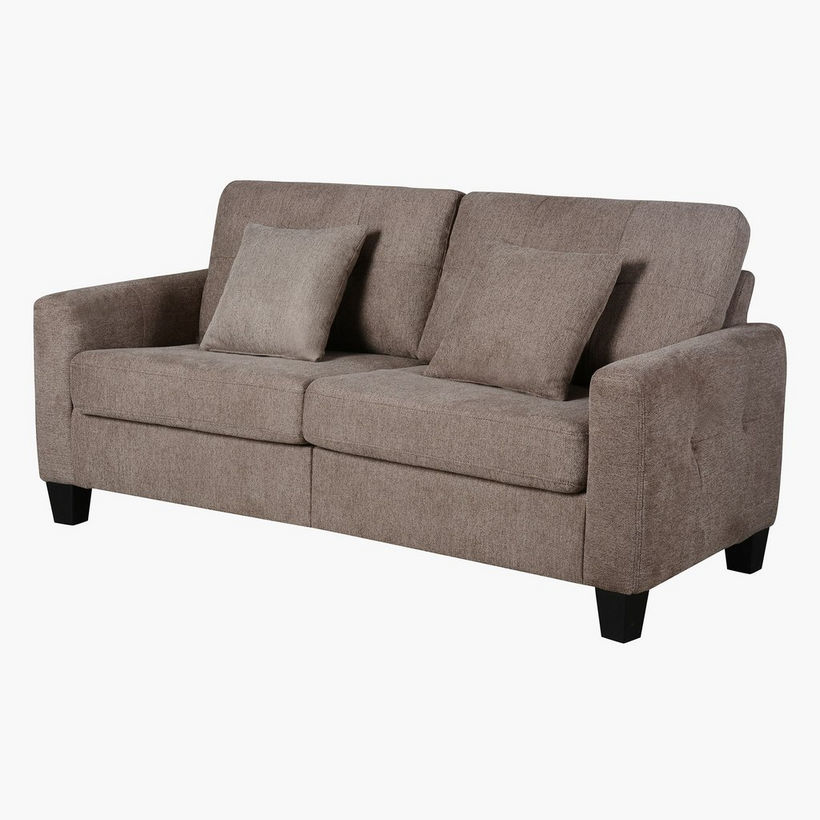 Nevada 3-Seater Fabric Sofa with 2 Cushions - Image 4