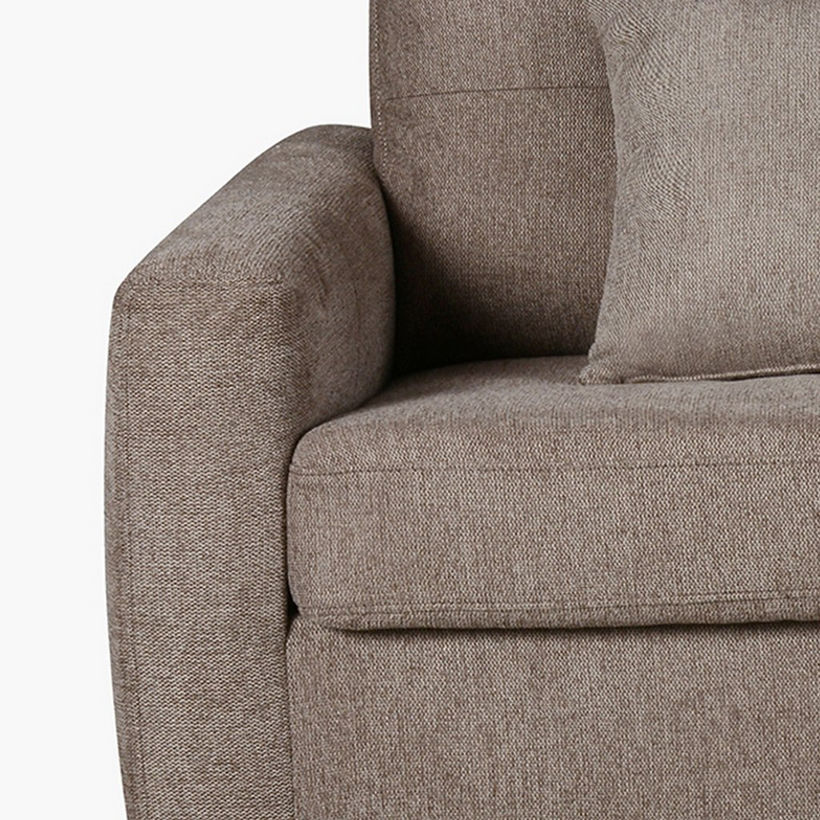 Nevada 3-Seater Fabric Sofa with 2 Cushions - Image 7