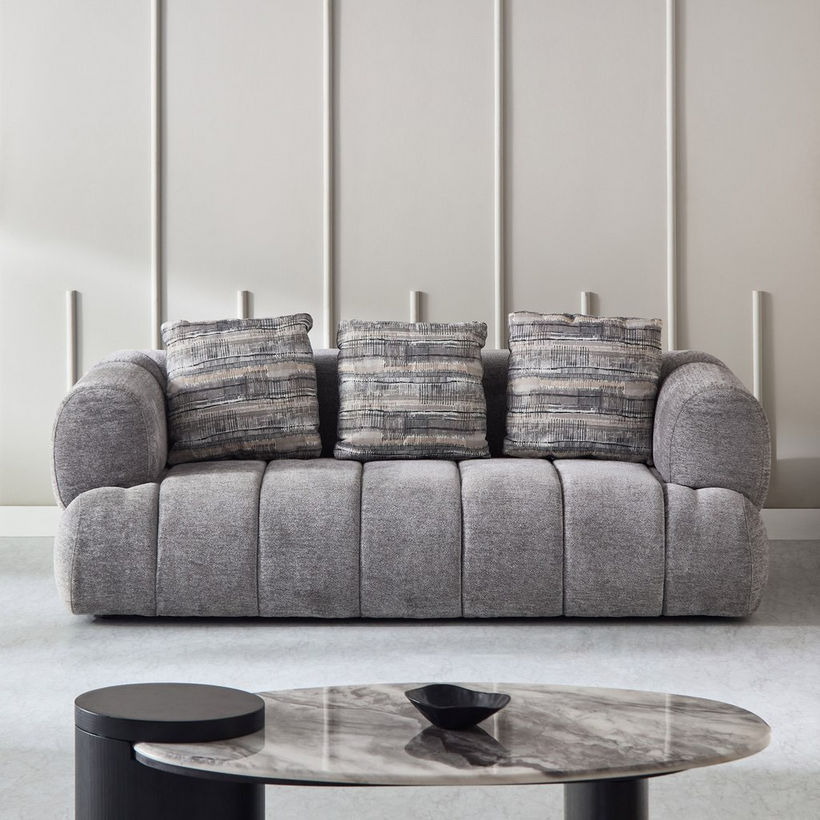 Cloud 3-Seater Fabric Sofa with 3 Cushions - Image 3