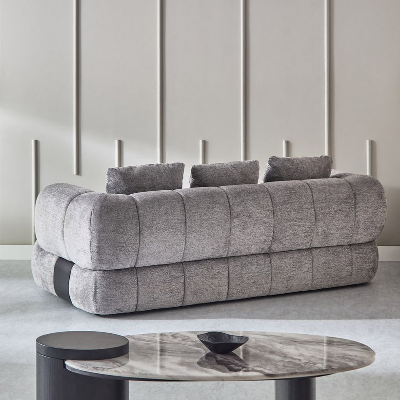 Cloud 3-Seater Fabric Sofa with 3 Cushions - Image 4
