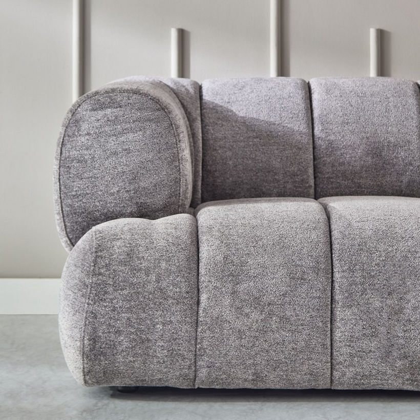 Cloud 3-Seater Fabric Sofa with 3 Cushions - Image 5