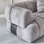 Cloud 3-Seater Fabric Sofa with 3 Cushions