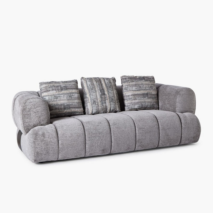 Cloud 3-Seater Fabric Sofa with 3 Cushions - Image 10