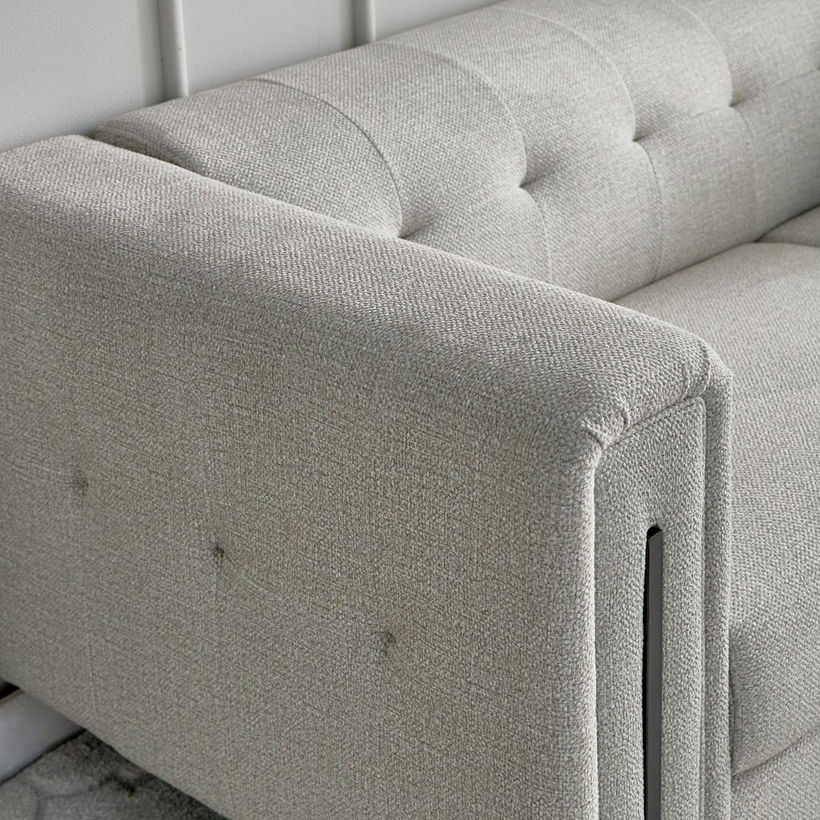 Glisten 2- Seater Fabric Sofa with 2 Cushions - Image 10