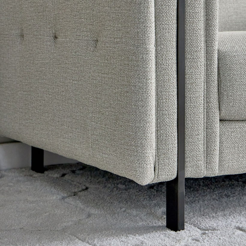 Glisten 2- Seater Fabric Sofa with 2 Cushions - Image 11