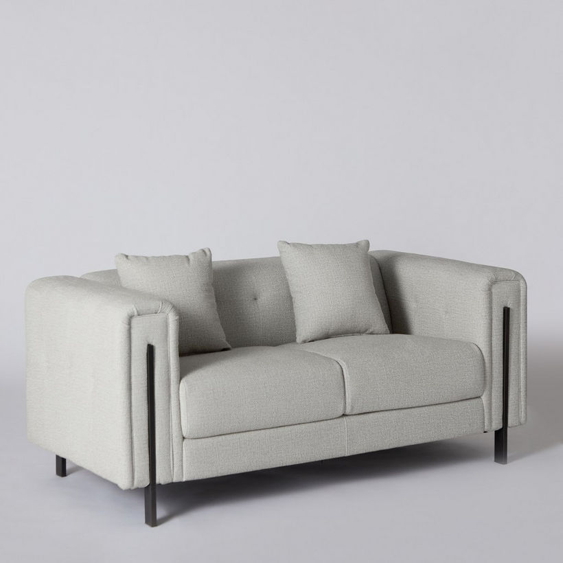 Glisten 2- Seater Fabric Sofa with 2 Cushions - Image 13