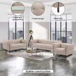 Glisten Armchair Fabric Sofa with 1 Cushion
