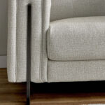 Glisten Armchair Fabric Sofa with 1 Cushion