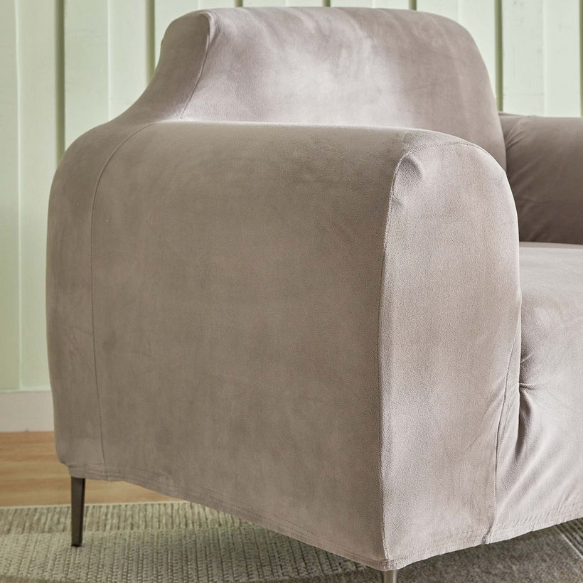 Veloura Velveteen 1-Seater Sofa Cover - Image 4