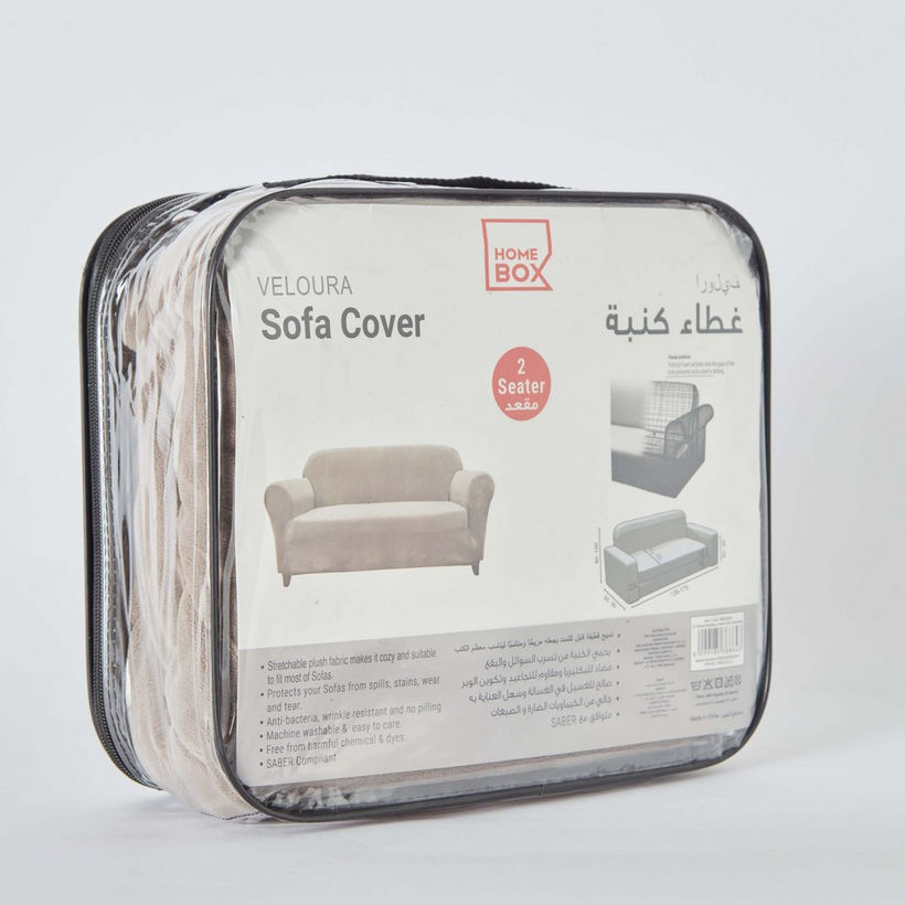 Veloura Velveteen 2-Seater Sofa Cover - 135-175 cm - Image 8