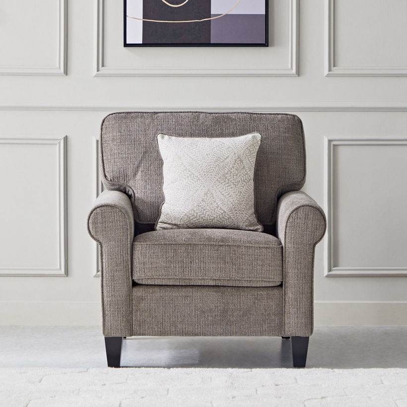 Angelic Oakwood 1-Seater Sofa with Cushion - Image 4