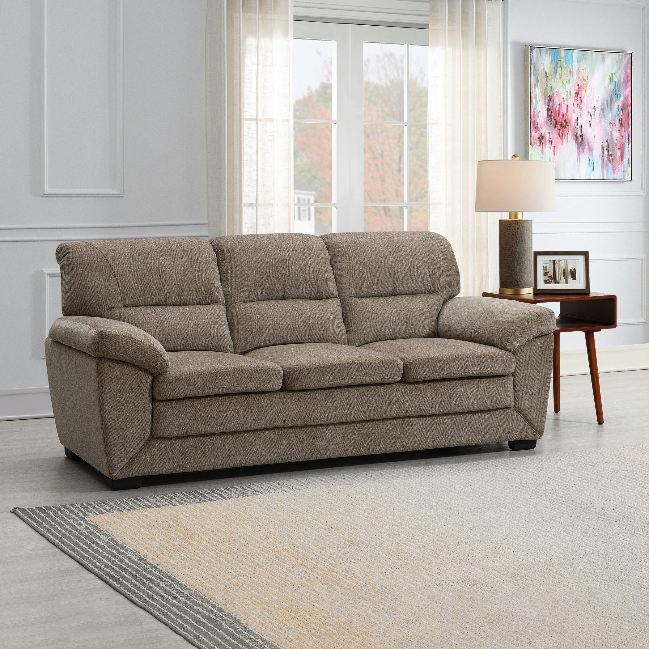Leonardo 3-Seater Fabric Sofa