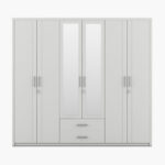 Philip 6-Door Wardrobe with 2 Drawers and Mirrors