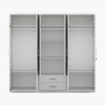 Philip 6-Door Wardrobe with 2 Drawers and Mirrors