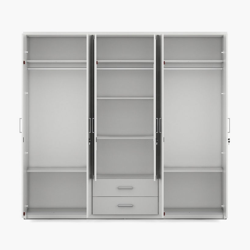 Philip 6-Door Wardrobe with 2 Drawers and Mirrors - Image 5