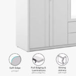 Philip 6-Door Wardrobe with 2 Drawers and Mirrors