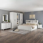 Philip 6-Door Wardrobe with 2 Drawers and Mirrors
