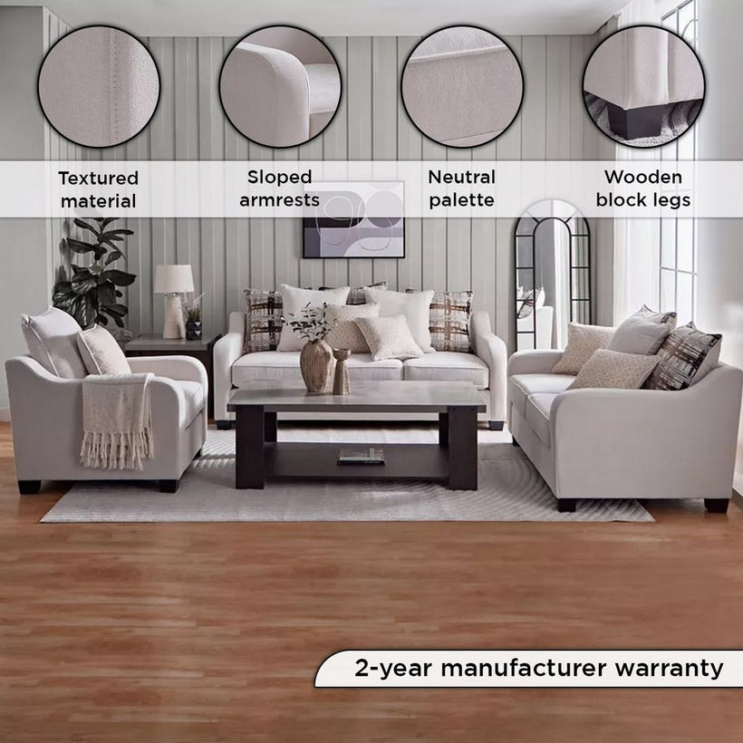 Nelson Fabric Armchair Sofa with 2 Cushions - Image 6