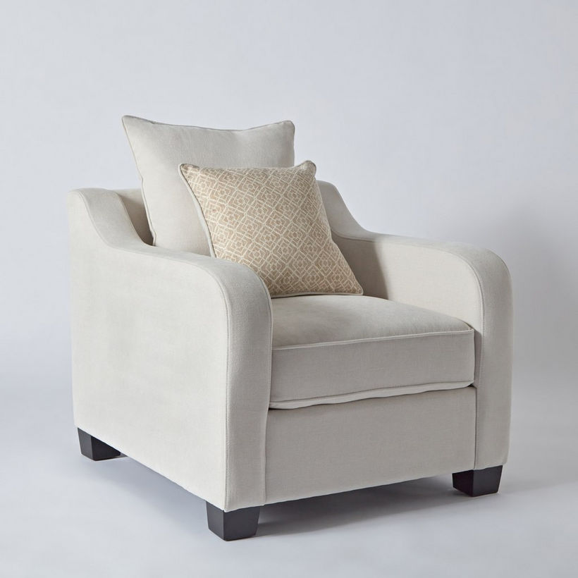 Nelson Fabric Armchair Sofa with 2 Cushions - Image 12