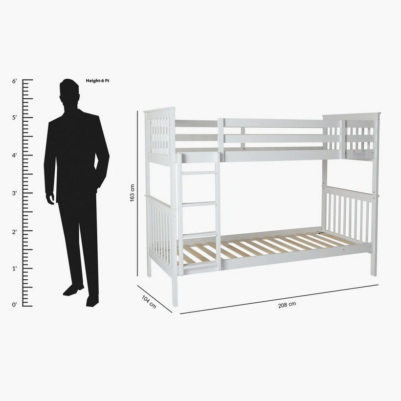 Hampton Single Bunk Bed - 90x200 cm - Image 2