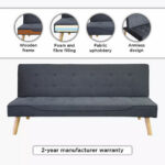 Polo 3-Seater Fabric Sofa Bed