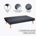 Polo 3-Seater Fabric Sofa Bed