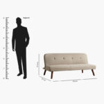 Simon 3-Seater Fabric Sofa Bed