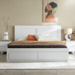 Movo Kulltorp Boomer King Bed with 2 Front Drawer Storage - 180x200 cm