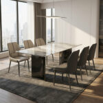 Titanium Sintered Stone Top 6-Seater Dining Table Set